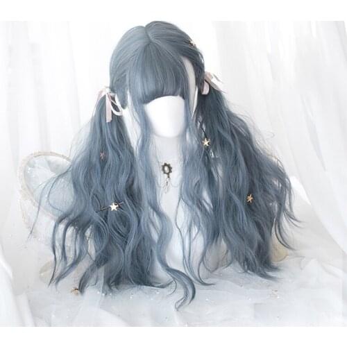 Women Lolita Wig Kawaii Cosplay Wig Heat Resistant Synthetic Wig Halloween Carnival Party Cosplay Girls Hair Wigs