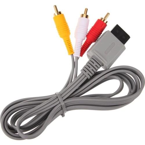 1.8m Component cable Audio Video AV Composite 3 RCA Cable for sharpest video Main 480p video output for Nintendo Wii console