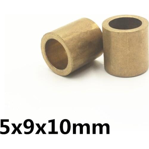 10pcs 5x9x10 mm FU-1 Powder Metallurgy oil bushing porous bearing Sintered copper sleeve 050910