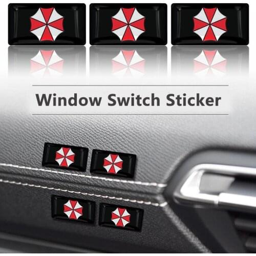 10pcs Car Random Sticker Window Switch Small Sticker Auto Interior For Umbrella Corporation Logo Automobiles Car Accessories
