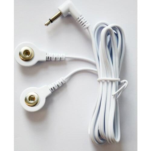 100 Pieces Jack DC Head 3.5mm Replacement Electrode Lead Wires Connector Cables Connect Physiotherapy Machine or TENS Unit