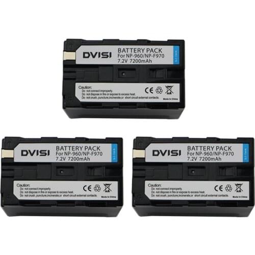 3Pcs/lot NP-F970 F970 NPF970 NP-F960 Rechargeable Battery for Sony F975 F970 F960 F950MC1500C 190P 198P F950 MC1000C TR516 TR555