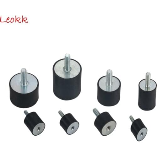 4pcs Rubber Mounts, M6 Rubber Vibration Isolator Mounts VD Shock Absorbers with 1 Tapped Hole and 1 Threaded Stud