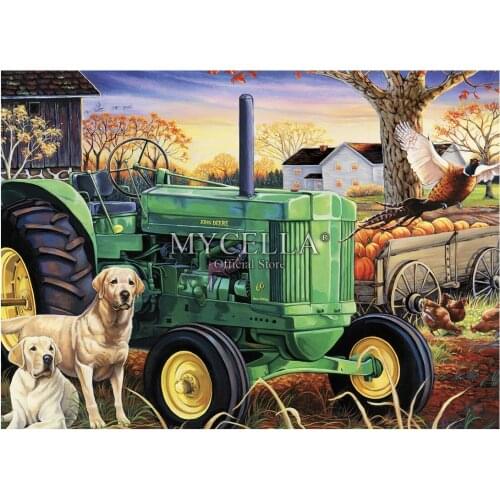 5D DIY Diamond Painting Dogs Farm Diamond Embroidery Cross Stitch Rhinestone Mosaic truck Animals Art Home Decor Cartoon Gift