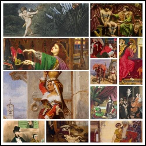 Diamond Painting Portrait Little Angel Cupid Noble Family King Maid Merchant Western Special Oil Painting Bedroom Decor Pictures