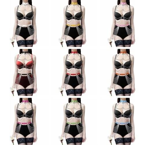 Bdsm Body Straps Stylish Accessories Chest Harness Fashion Gothic Punk Bondage BDSM Handmade PU Leather Harness Belts Rave Wear