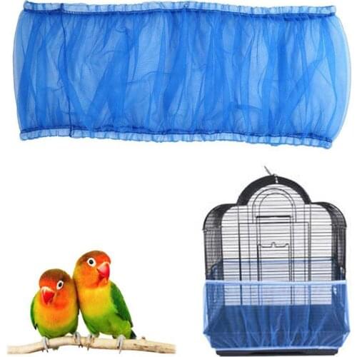 Bird Cage Cover Adjustable Birdcage Skirt Dust-Proof Cage Cover Nylon Net Guard