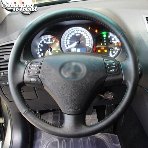 BANNIS Black Genuine Leather Car Steering Wheel Cover for Lexus GS300 2004-2007 ES250 2005