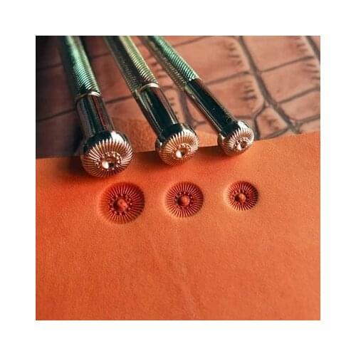 DIY Craft Alloy Metal Flower Center Stamps Tool Leather Engraving Tools Leathercraft Patterns Tool