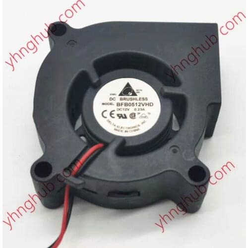 Delta Electronics BFB0512VHD DC 12V 0.23A 50x50x20mm 2-Wire Server Projector Fan