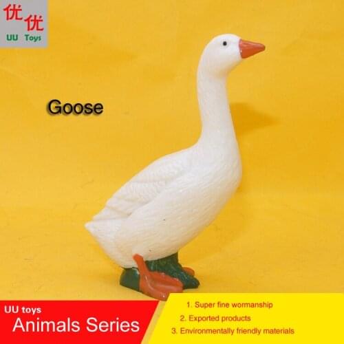 Hot toys: White Goose simulation model Animals kids toys children educational props