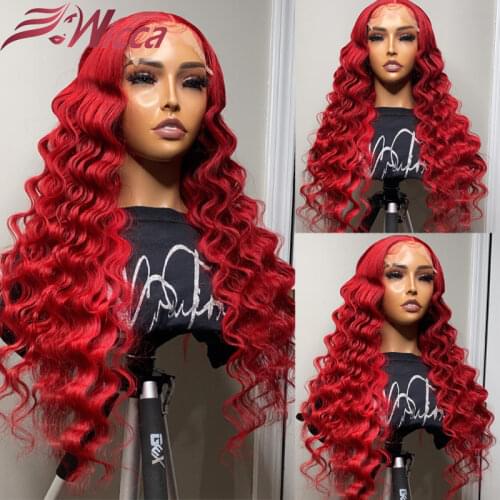 Wicca Highlight 13x6 Lace Front Human Hair Wigs With Baby Hair 8-26 Inches Brazilian Remy Brown Hair Bleached Knots For Women