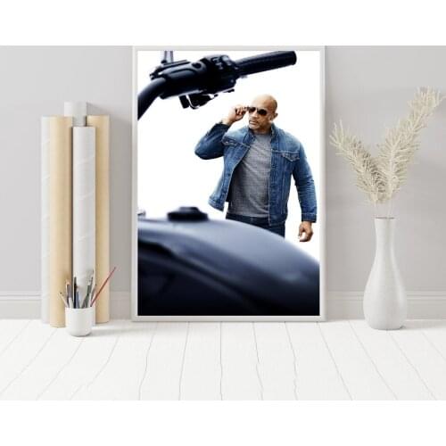 Hobbs & Shaw Fast and Furious Dwayne The Rock Johnson Jason Stathom Movie Poster Wall Painting Home Decoration ( No Frame )