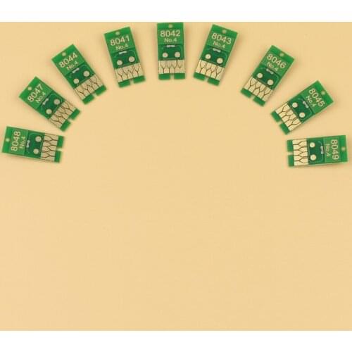 9 pcs/ set T8041 - T8049 Ink Cartridge Refill Chip For Epson P6000 P7000 P8000 P9000 Printer chip
