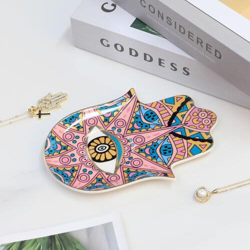 Blue Starfish Jewelry Tray Shell Lvoe Dish Retro Multicolor Mini Tray Jewelry Decoration Plate Wedding Props