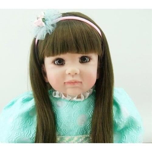 22Inch 55cm Fashion Lifelike Newborn Silicone Doll Baby Reborn Baby Doll Classic Toys Best Baby Toys New Year Christmas Gifts