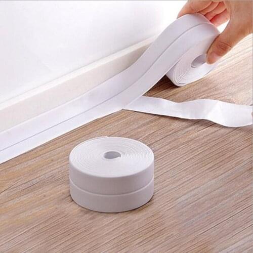 3.2M/2.2cm PVC Bath Wall Sealing Strip Self-Adhesive Kitchen Caulk Repair Tape Bathroom Kitchen Waterproof Mildewproof Tape