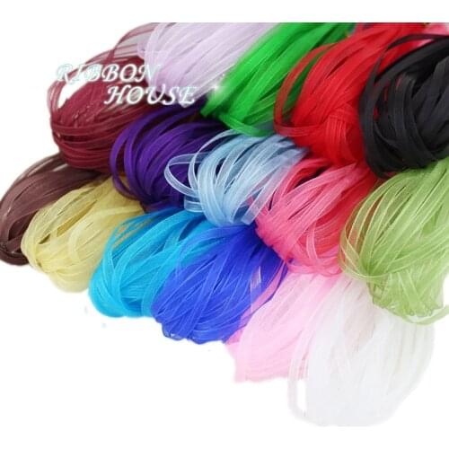 40 meters/lot) 3mm organza ribbons wholesale gift wedding Christmas decoration wrapping lace