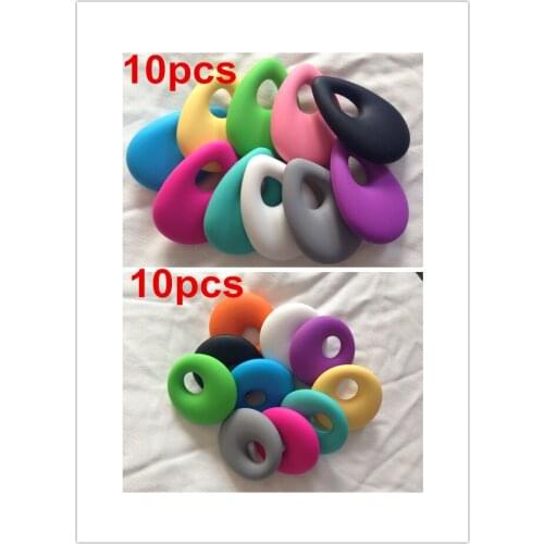 HOT!!! 2 in 1 10PCS round pendant and 10pcs teardrop Teething Necklace pendant - nursing necklace bead Colours choice