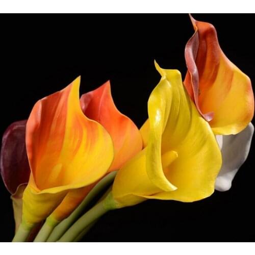 Hot sell display flower real touch PU material Calla lily Bulbs flower for home and garden wedding decoration