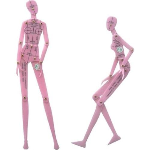 Fashion Drawing Ruler Garment Design of Human Body Dynamic Hand Drawing Template Ruler Women Effect Drawing Style Rotating Joint