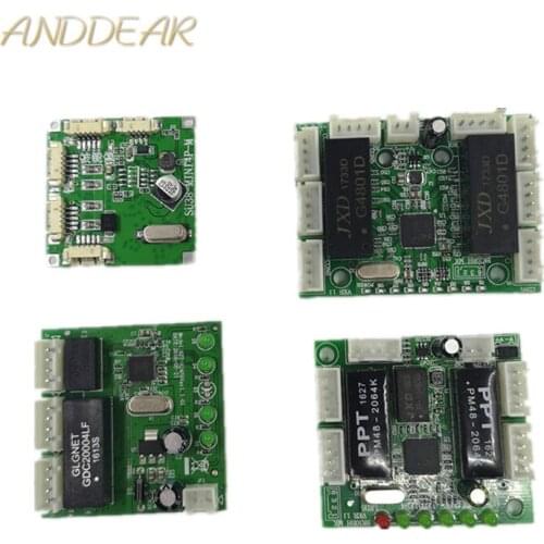 Mini module 5V-12V ethernet switch circuit board for ethernet switch module 10/100mbps 5/8 port PCBA board OEM Motherboard