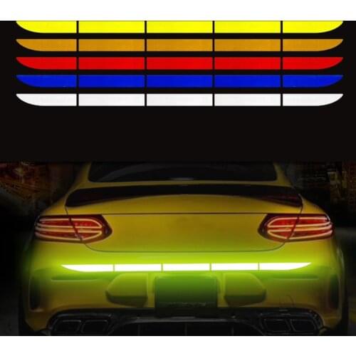 Car Reflective Sticker Warning Strip Tape Trunk Bumper Decoration Creative Body Sticker For Audi A4 B6 B7 B8 A3 8P Q3