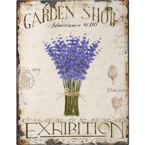 Nobrand Personalized Home Decoration Garden Show Exhibition Large Vintage Metal TIN Sign Wall Plaque Photo Decor 8"x12"