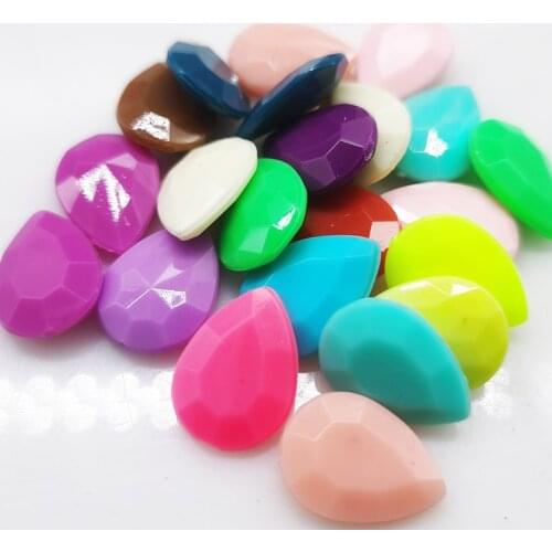 New Cnady Multicolors Teardrop Shape Acrylic Chunky Charm Pendant Bead for DIY Necklace Jewelry Garment Accessories Crafts