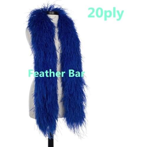 10meters luxury fluffy royal Blue Ostrich Feather Boa 2 meter long each pc 1ply 20ply 26ply 15ply 18ply Burlesque fancy dress