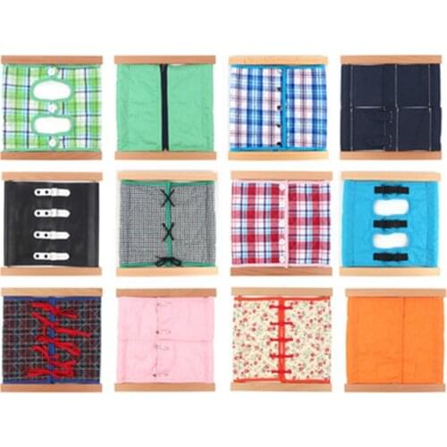 Montessori Detachable Dressing Frame Wooden Educational Toys for Practical Life Basic Skill Learning Tools Button/ Shoes Lacing