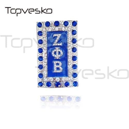 Drop shipping ZETA PHI BETA Sorority square Pin zpb brooch Jewelry
