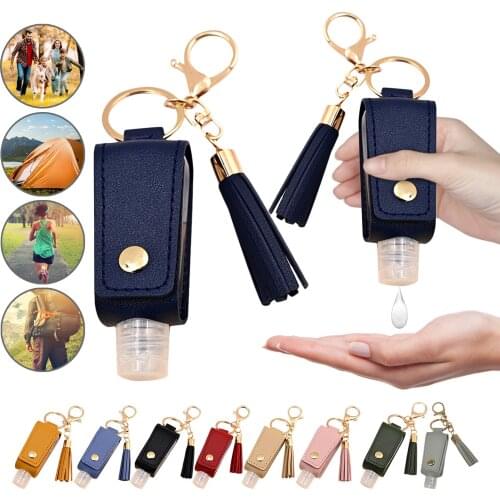 Empty Portable Hand Sanitizer Bottle Keychain Holder Reusable Bottle Hand Washing Gel Storage Bottle With Keychain For Outdoor