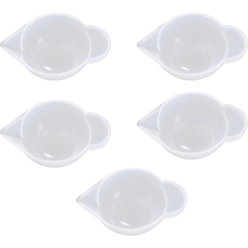 5pcs 10ml Dispensing Silicone Cups Jewelry Making Tools For Resin Jewelry Making UV Epoxy Molding Easy To Peel