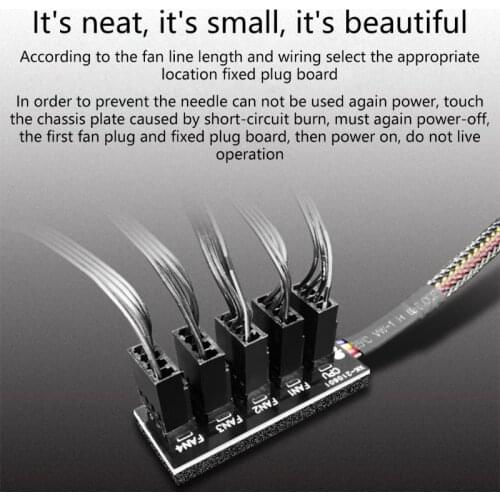 PWM 1 to 5 Fan Hub 4Pin Splitter Molex TX4 PWM Fan CPU Hub Computer PC Case Chasis Cooler Power Extension ABCD