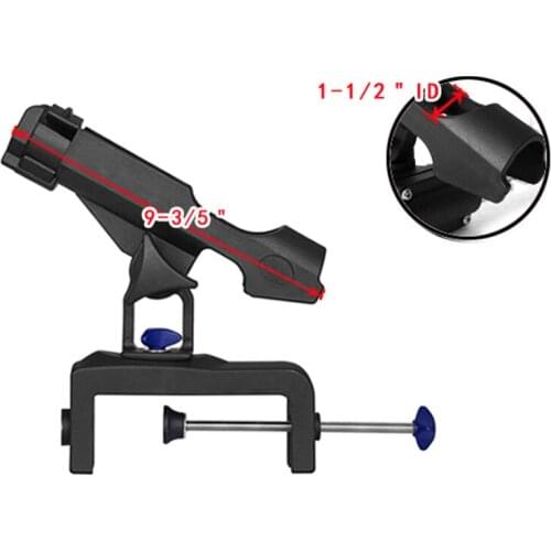 360 degree adjustable Fishing Rod rack Holders clamp on Removable Kayak Boat Support Pole stand Bracket 7750N