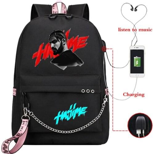 Men Backpacks Hajime MiyaGi Andy Panda Punk Rock Printing Backpack Fashion Rucksack Students School Bags Bagpack Laptop Bags