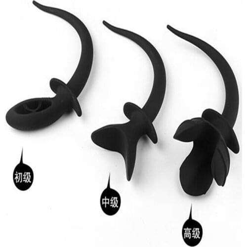 Silicone cat dog tail go out female back court anal plug anal doll sex toy SM anal dilator sex products can be expanded 1PC B022
