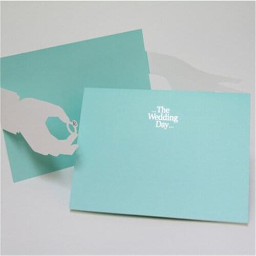 Blue Wedding Inviting Card 20pcs Elegant Laser Cut Paper Card Decoration Lover Party Romantic Inviting Cards Wedding Invitation