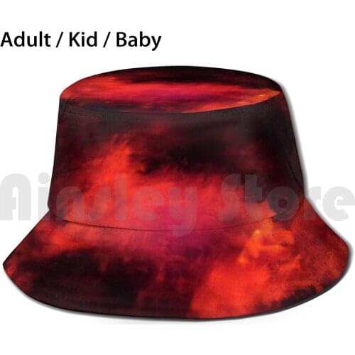 Go Out In A Blaze Sun Hat Foldable UV Protection Abstractart Fire Night Blaze Flames Spark Fengshui Interiorstyling