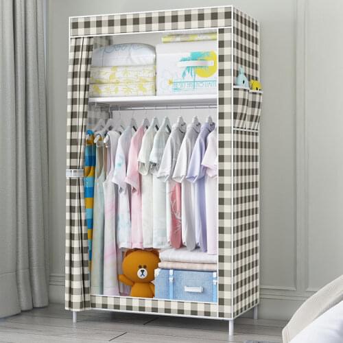 70*45*150 Non-woven Cloth Wardrobe Folding Portable Clothing Storage Cabinet Dustproof Cloth Closet Simple Bedroom Multipurpose