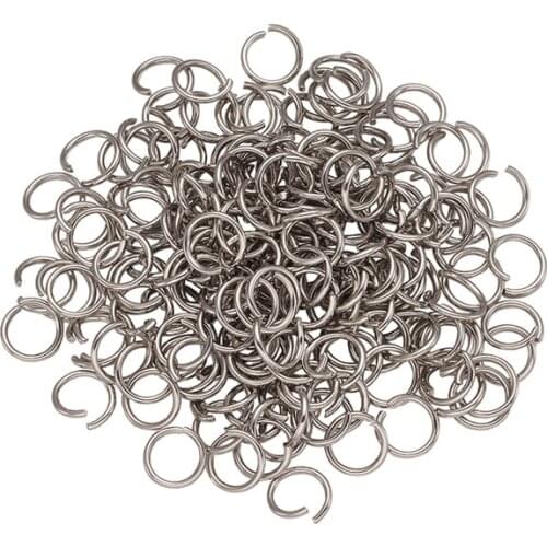 1000pcs 304 Stainless Steel Jump Rings Open Jump Rings Connectors Making Jewelry Findings Supplies,Stainless Steel Color F60