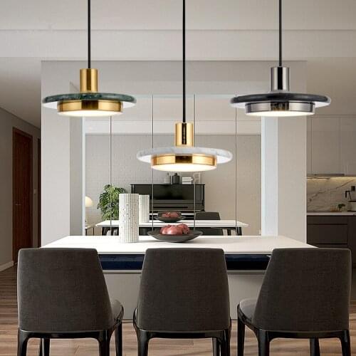 Modern Classical Marble Pendent Lamp L Lustre Living Room Dining Room Restaurant Kitchen Bar Counter Pendent Lights LED Lighting