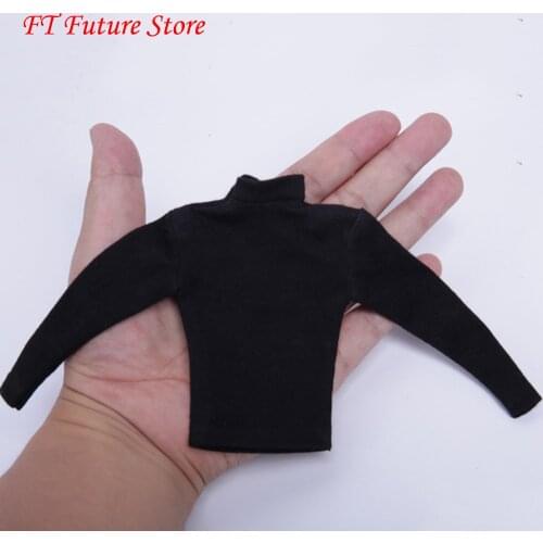 1/6th Sweatshirt Black/Blue Color Long-sleeved Shirt Clothes Accessories for 12" Male Action Figure Thin Body