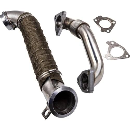 3" Turbo Down Pipe&Passenger Side Up-pipe for Chevrolet&GMC 2001-2016 2015 6.6L