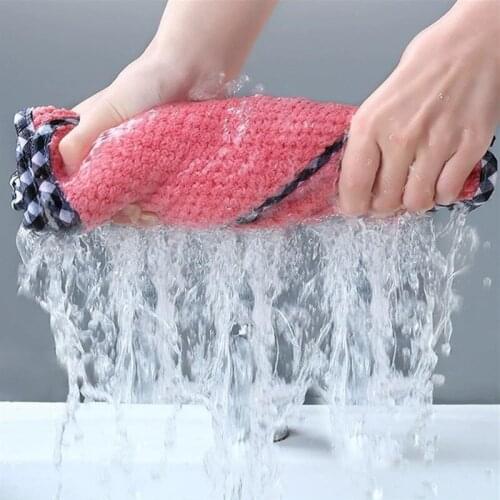 Nonstick Oil Wiping Rags Kitchen Efficient Super Absorbent Microfiber Cleaning Cloth Home Washing Dish Kitchen Cleaning Towel