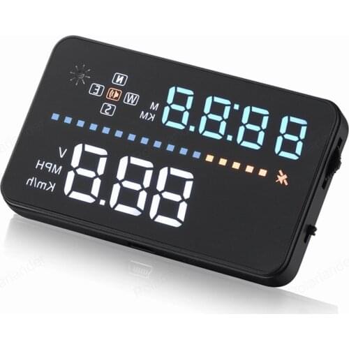Smart Headup Display HUD Car Projector System Vehicle-Mounted Head Up speedometer voltage ometer Clock odometer 3.5 inch