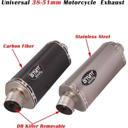 Universal Yoshimura Motorcycle 51MM Exhaust Pipe Escape Modify Carbon Fiber Muffler DB Killer For Ninja 250 Z900 CBR300 502X R1
