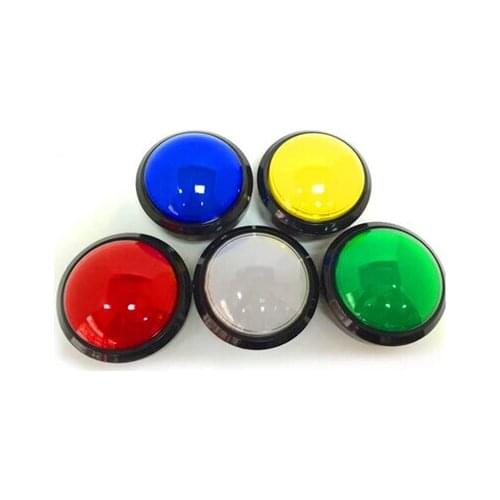 Convex 100mm Buttons Large illuminated Keys Amusement parts video game accessories Button Switches With Microswitch LED Lights