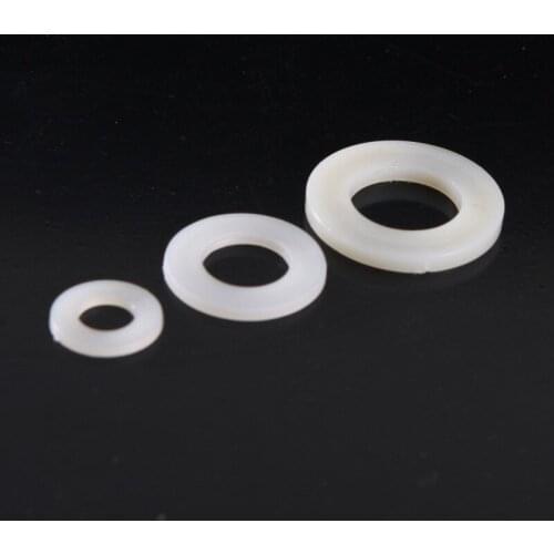 100PCS Nylon Washers Nylon Insulated Flat Washer Plastic Gasket Plastic Washers M2*5*1